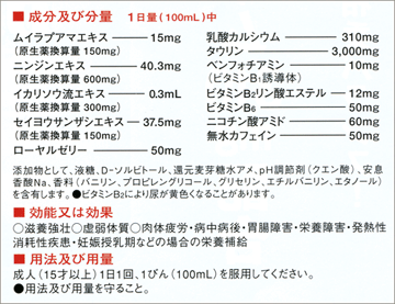 成分・効果表